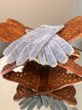 Dove Gray Suede Vintage Gloves