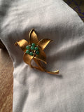 Golden Orchid Brooch