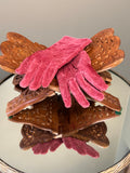 Rose Suede Vintage Gloves